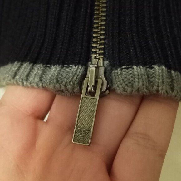 EMPORIO ARMANI - Full zip tri-color cardigan - Sz M-L - Picture 15 of 16